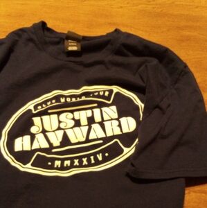 Justin Hayward Moody Blues 2024 Blue World Tour Concert T-Shirt Size XL